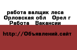 работа валщик леса - Орловская обл., Орел г. Работа » Вакансии   